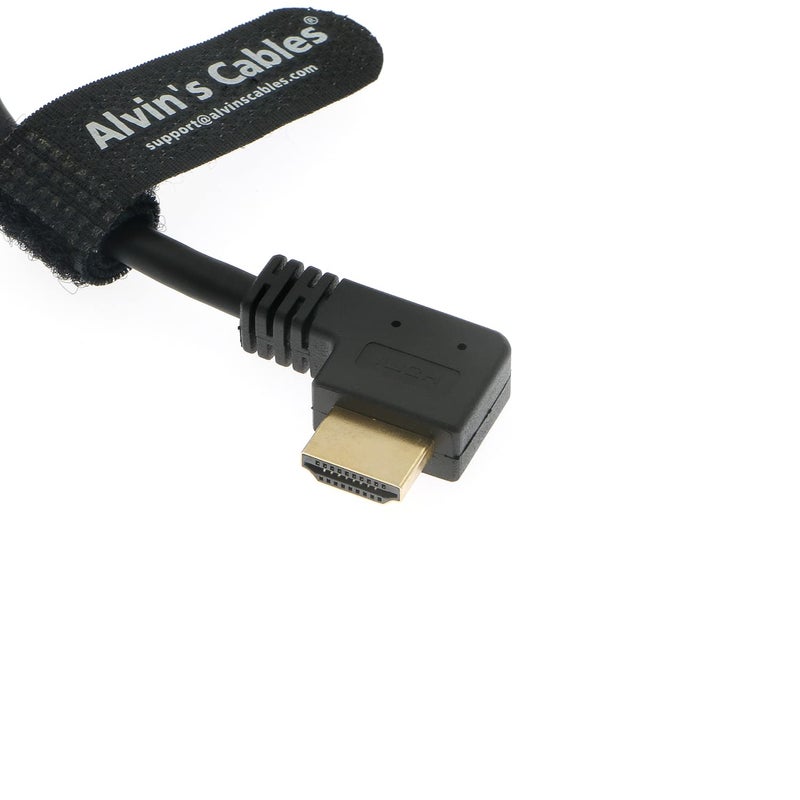 Alvin's Cables 8K HDMI 2.1 High-Speed Cable, Left to Right Angle HDMI Cable for Atomos Ninja 8K@60Hz 4K@120Hz for Feelworld,for Sony FS5 FS7 FX9,BMPCC,for Canon C300 C500 30cm|11.8in - Image 3